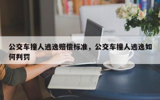 公交车撞人逃逸赔偿标准，公交车撞人逃逸如何判罚
