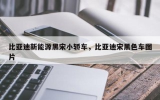 比亚迪新能源黑宋小轿车，比亚迪宋黑色车图片